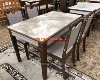 Bàn ăn mặt đá 4 ghế BA031